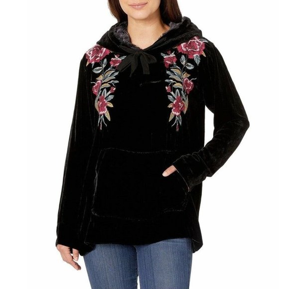 Johnny Was Sweaters - *SOLD* Johnny Was Marmont Velvet Hoodie NWOT • Small Boho